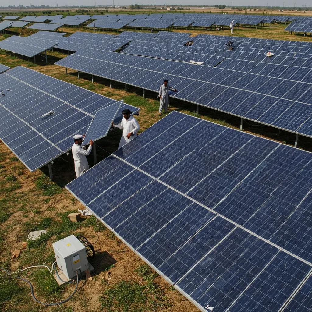 Solar energy farm in Pakistan showcasing renewable energy initiatives