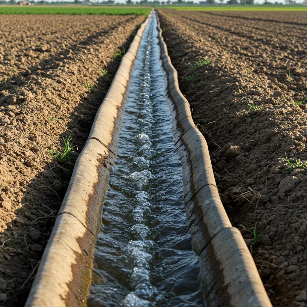 Traditional flood irrigation in Pakistan, highlighting water wastage and inefficiencies in agricultural practices